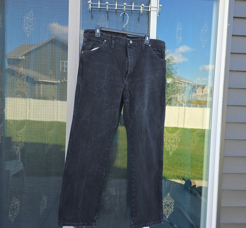 Wrangler Black Straight Leg Jeans